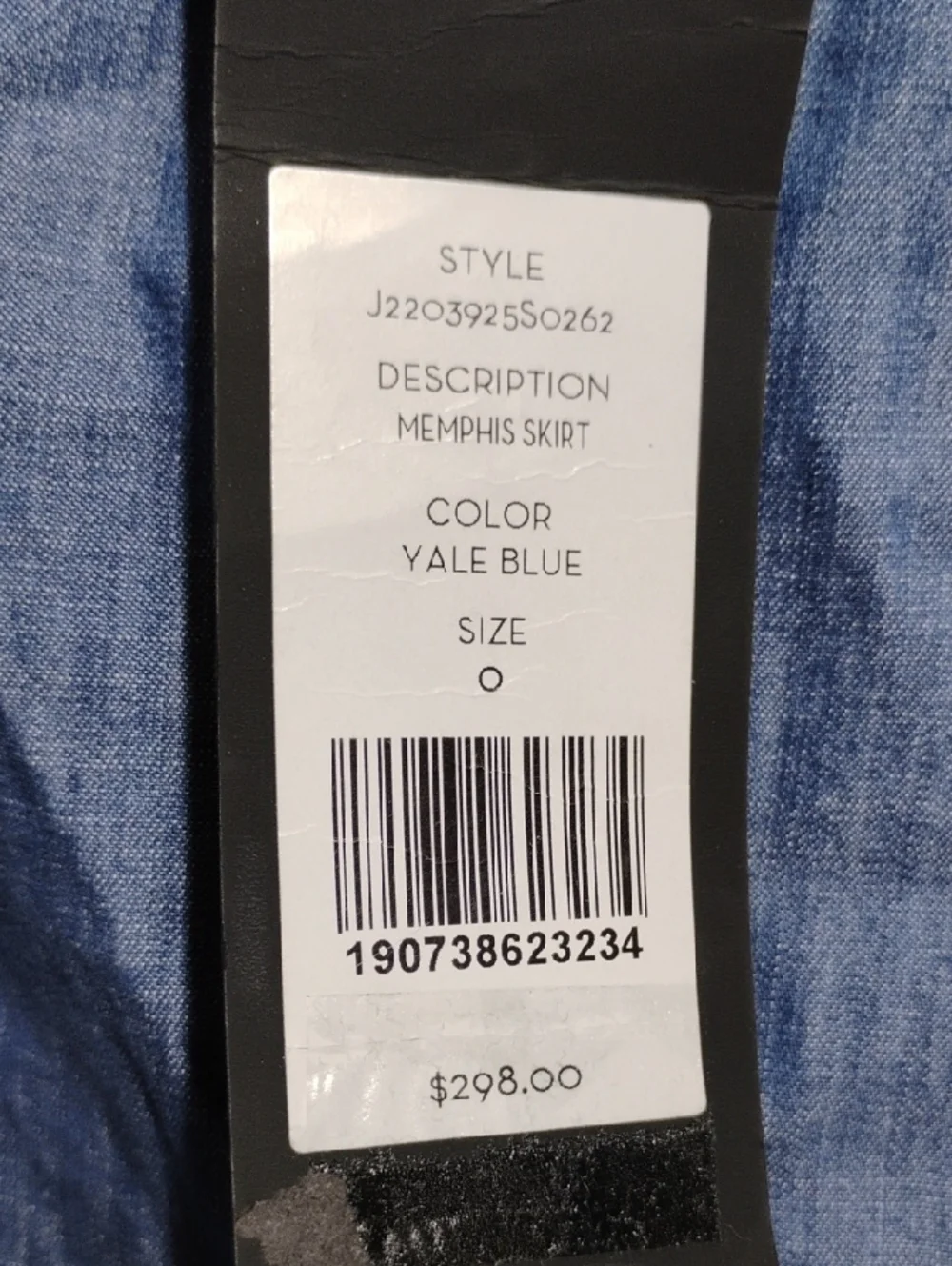 SALE! New Veronica Beard Yale Blue Memphis Denim Wrap Ruffle Skirt Sz.0 (C-19) - Picture 2 of 11